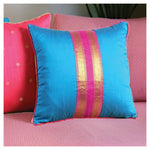 Festive Pink & Turquoise Cushions - Set of 3