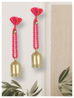 Braided Hanging Bell - Pink