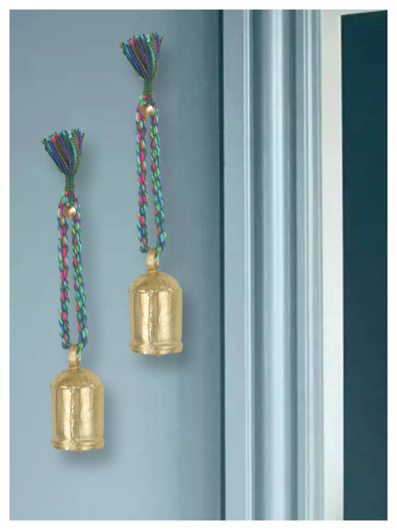 Braided Hanging Bell - Blue