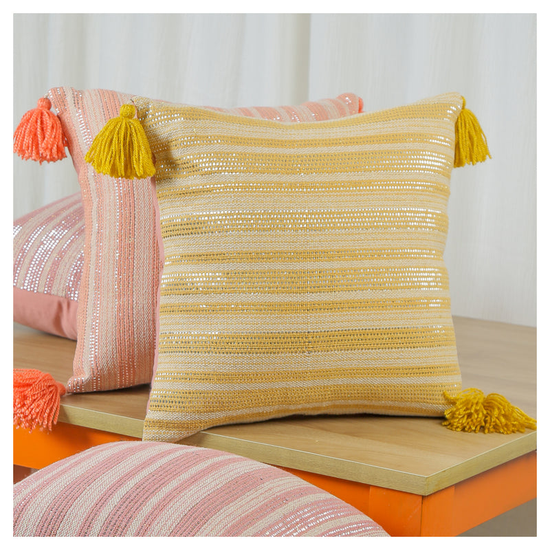 Sunlit Stripes Cushions - Set of 4