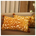 Gold Lumbar Pillows - Set of 2