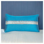 Festive Cushion with Gota Embroidery - Turquoise