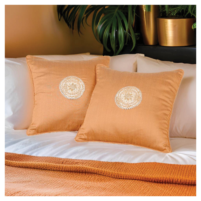 Gota Motif Cushion - Copper