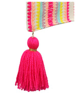 Vibrant Striped Table Runner with Tassels