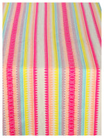 Vibrant Striped Table Runner with Tassels